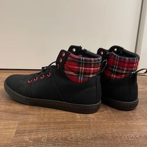 Dr. Martens plaid booties
